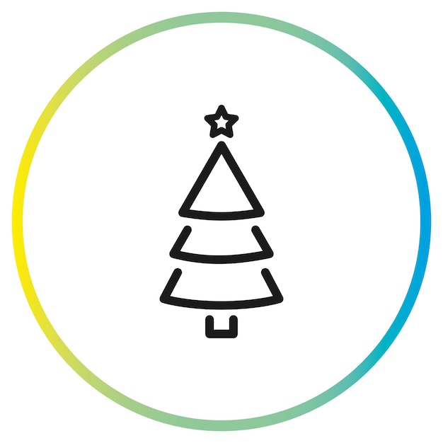 El icono del árbol de Navidad