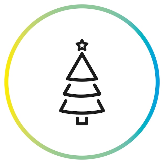 Vector icono del árbol de navidad