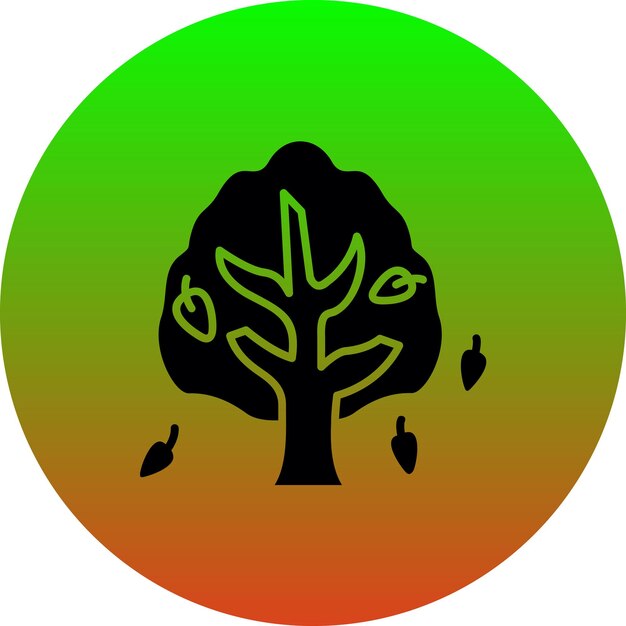 Icono del árbol de otoño