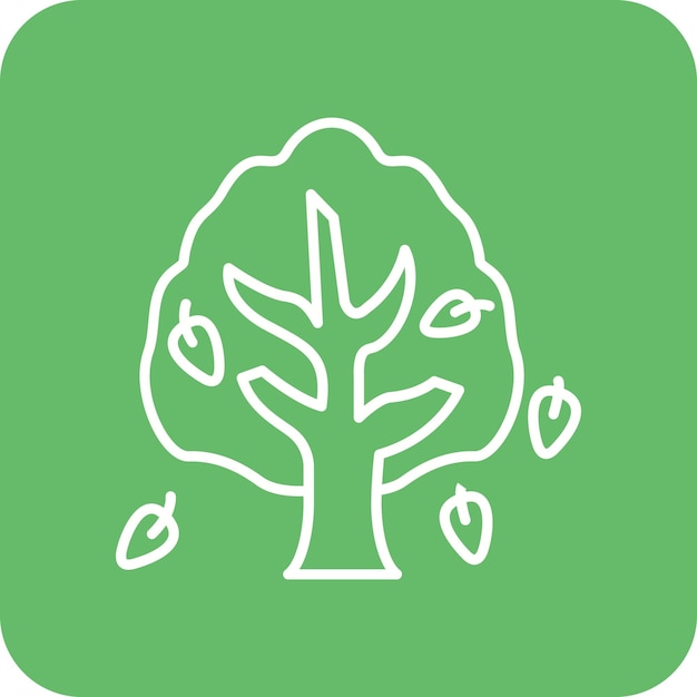 Icono del árbol de otoño