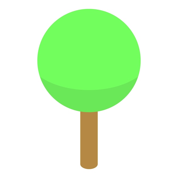 Icono de árbol de parque Isométrico del icono de vector de árbol de parque para diseño web aislado sobre fondo blanco