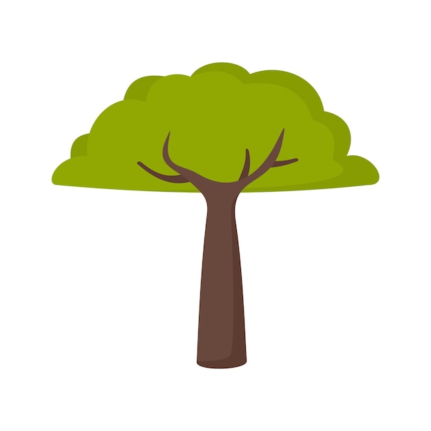 Icono de árbol de Perú Ilustración plana del icono de vector de árbol de Perú aislado sobre fondo blanco