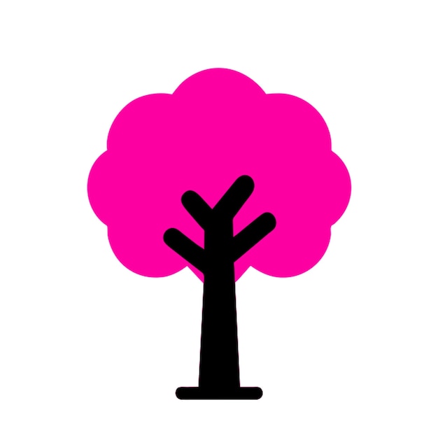 el icono del árbol rosa