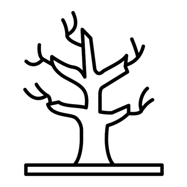 Icono de árbol seco