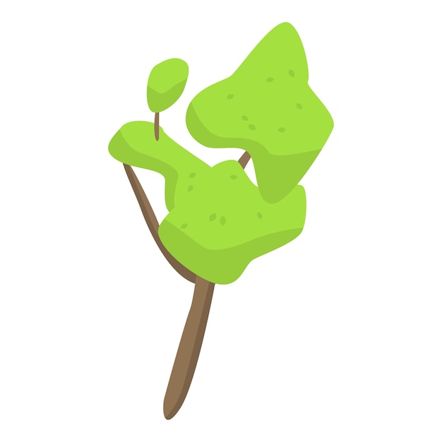 Icono de árbol tropical Isométrico del icono de vector de árbol tropical para diseño web aislado sobre fondo blanco