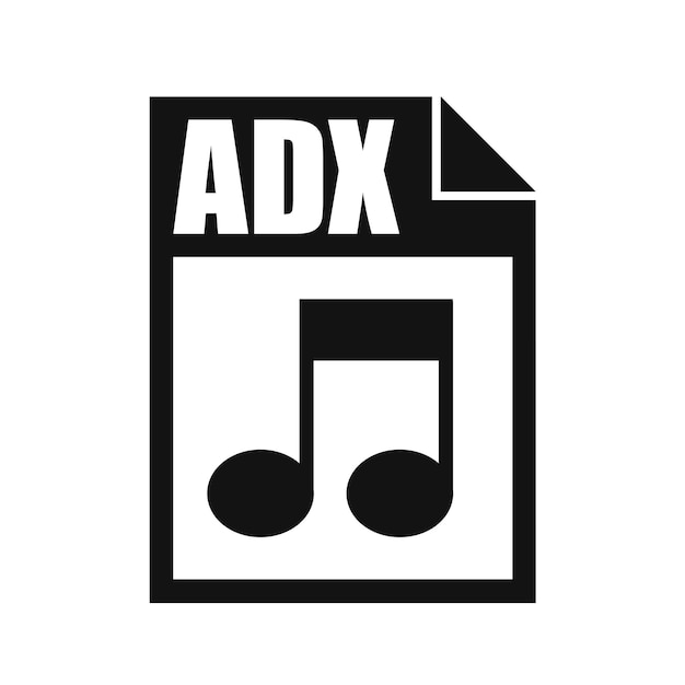 Icono de archivo ADX Estilo de diseño plano