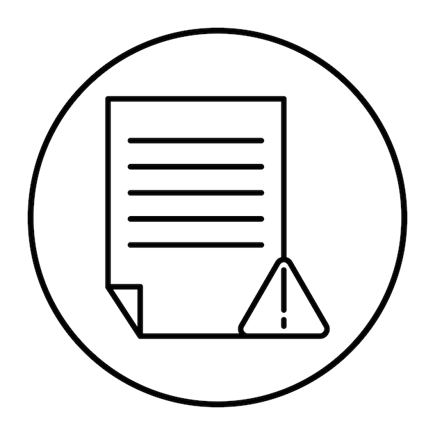 Icono de archivo dañado