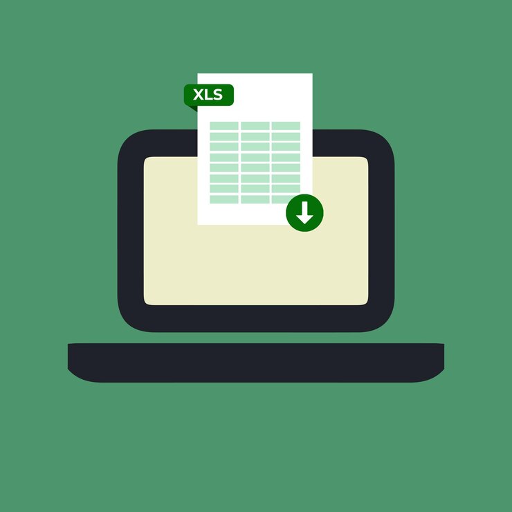 Vector icono de archivo descargar a computadora portátil o computadora concepto de descarga de documentos