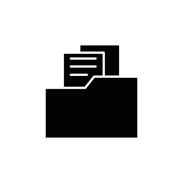 Ícono de archivo de documentos Ilustración de línea delgada plana vectorial