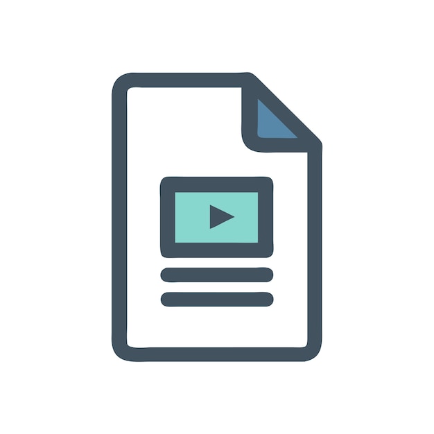 Icono de archivo de medios para contenido digital