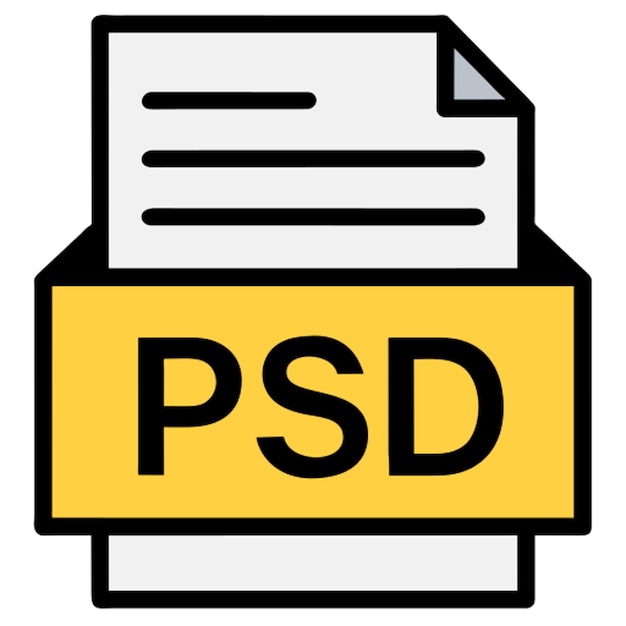 Ícono de archivo de texto psd
