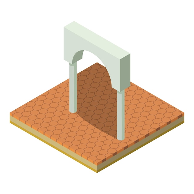 Icono de arco alto Ilustración isométrica del icono de vector de arco alto para web