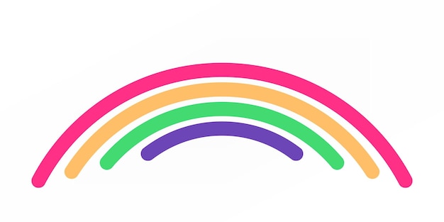 Icono de arco iris colorido ilustración simple