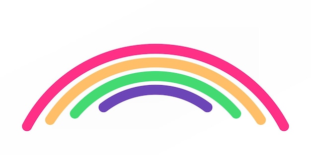 Icono de arco iris colorido ilustración simple