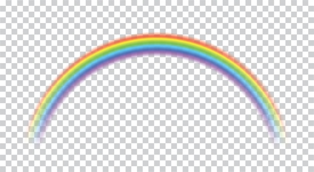 Icono de arco iris realista. Icono perfecto aislado en transparente