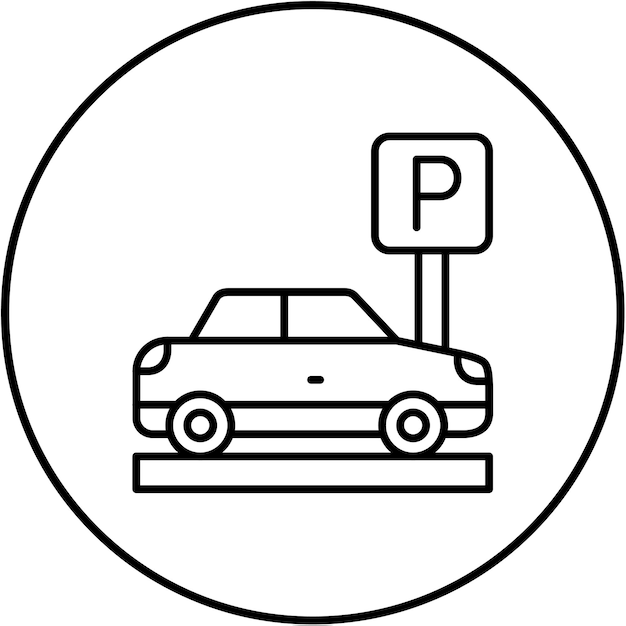 Icono del área de estacionamiento