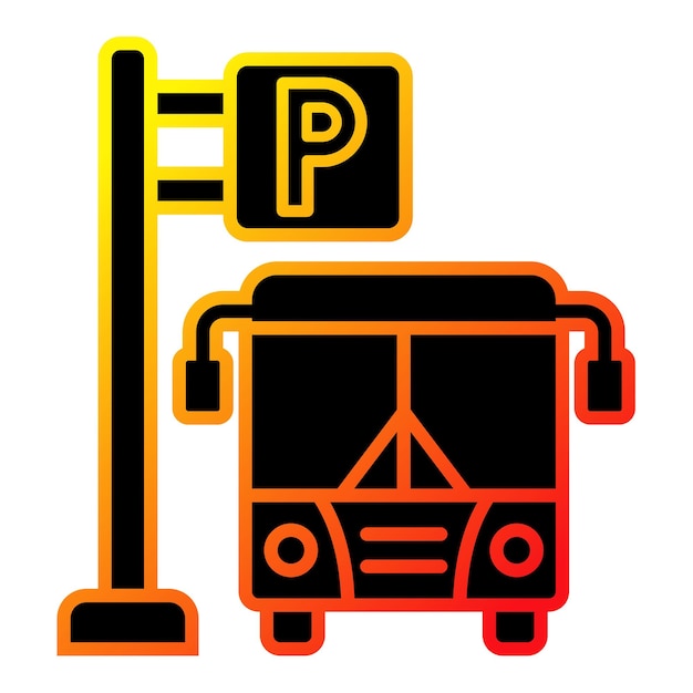 Vector icono del área de estacionamiento