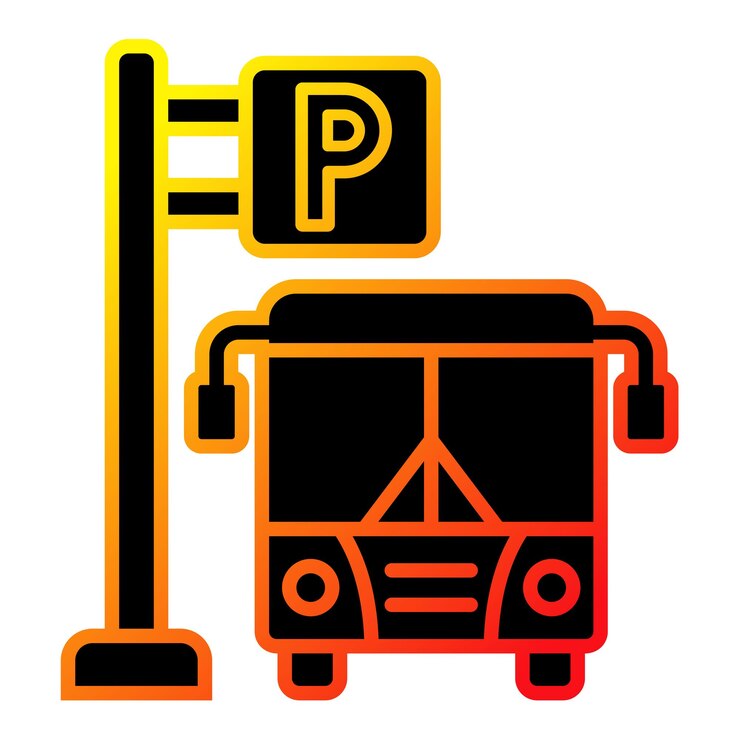 Vector icono del área de estacionamiento