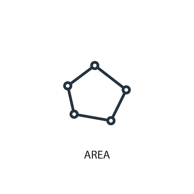 Icono de área. ilustración de elemento simple. diseño de símbolo de concepto de área. se puede utilizar para web y móvil.