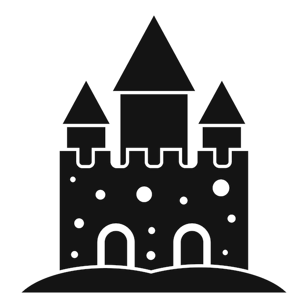 Icono de arena de castillo de fantasía Ilustración simple del icono de vector de arena de castillo de fantasía para diseño web aislado sobre fondo blanco
