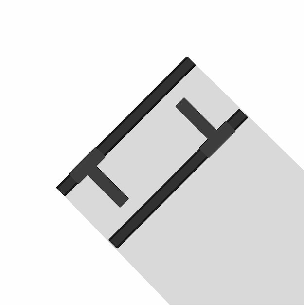 Icono de arma asiática tradicional Tonfa Ilustración plana de tonfa el icono de vector de arma tradicional asiática para web sobre fondo blanco