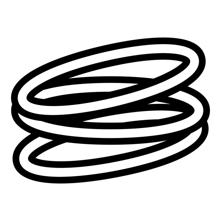 Icono de aros de gimnasia Contorno icono de vector de aros de gimnasia para diseño web aislado sobre fondo blanco