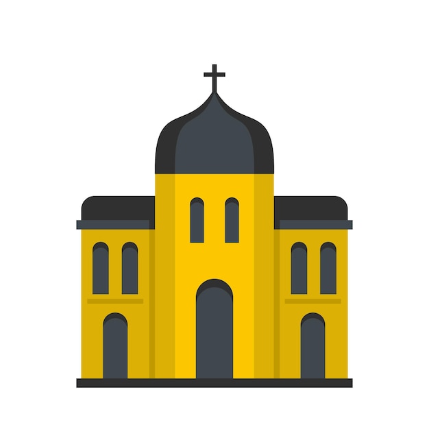Icono de arquitectura de iglesia Ilustración plana del icono de vector de arquitectura de iglesia para web