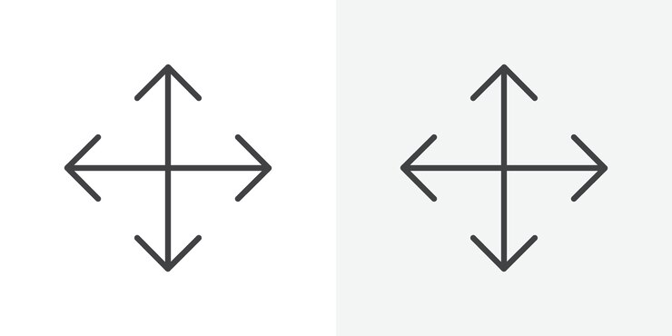 Vector el icono de arrastre es el signo vectorial del contorno