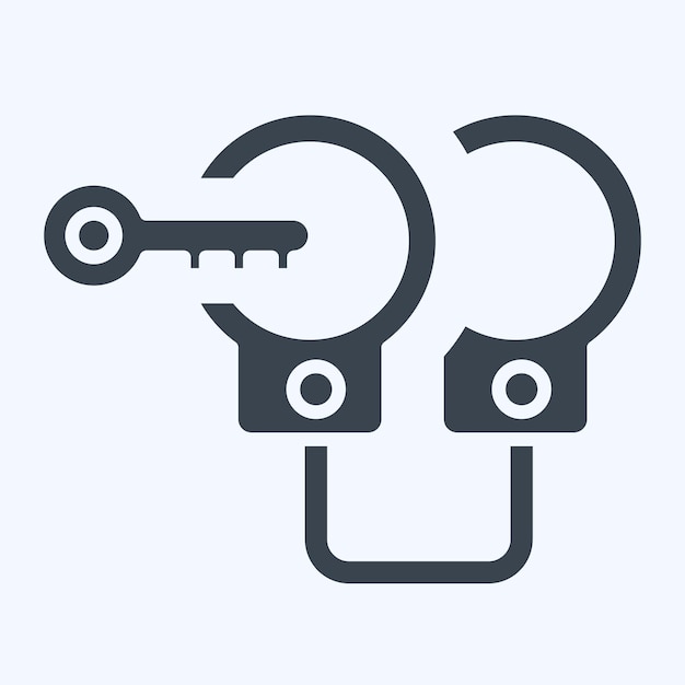 Icono Arresto relacionado con el símbolo de Justicia estilo glifo diseño simple editable