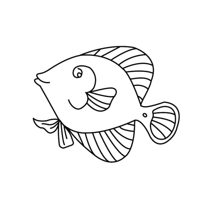 Icono de arte de línea de pescado o mariscos para aplicaciones y sitios web de alimentos