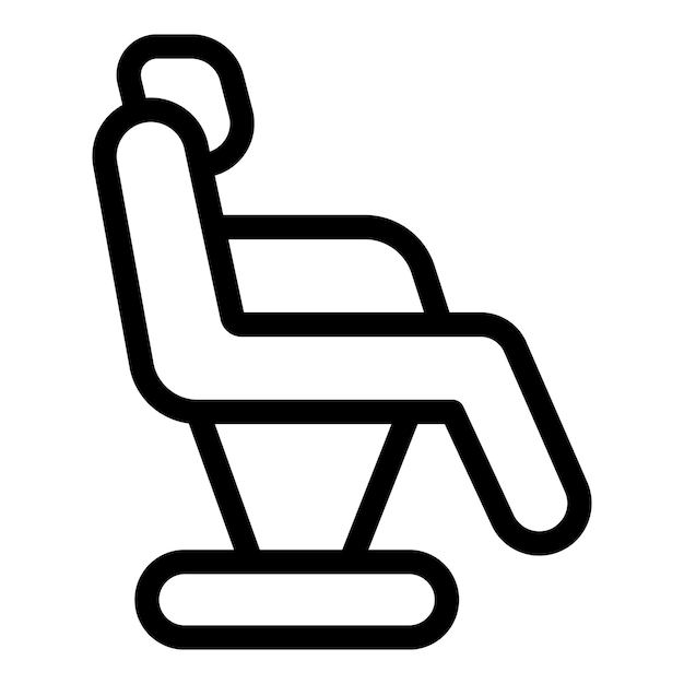 Icono de arte de línea simplificado de un sillón de estilo contemporáneo perfecto para uso en la web