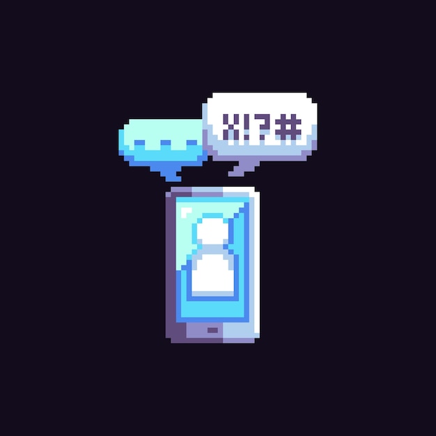 icono de arte de píxeles del teléfono