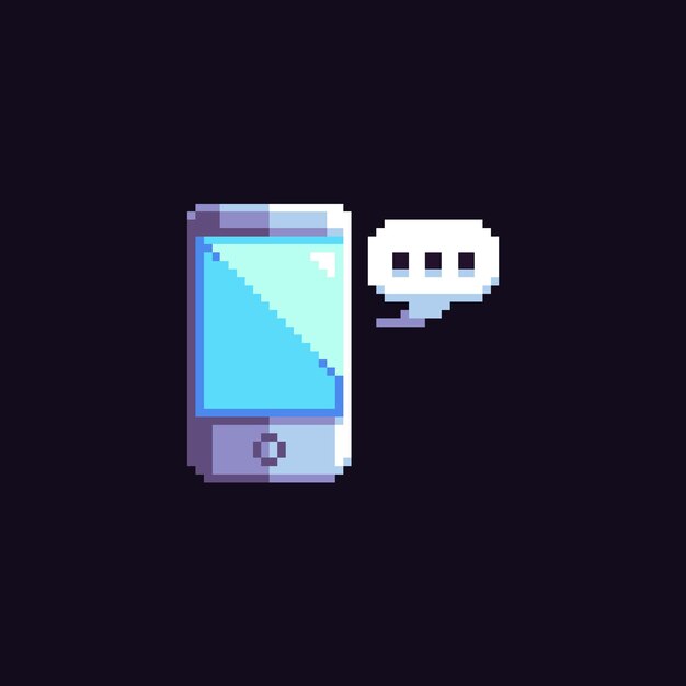 icono de arte de píxeles del teléfono