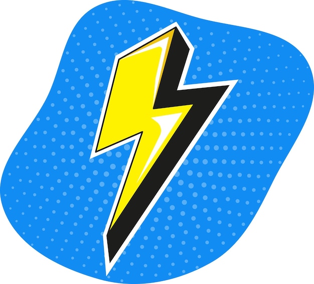Vector icono de arte pop flash en ilustración vectorial