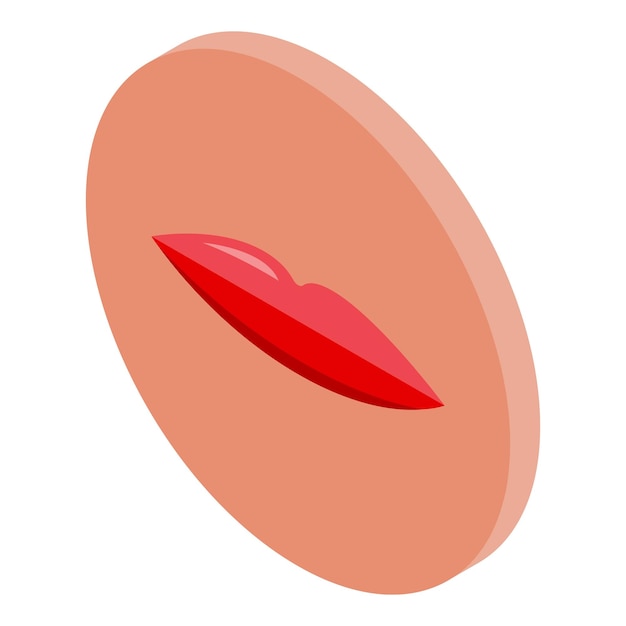 Icono de articulación de los labios vector isométrico habla de la boca sonido del niño