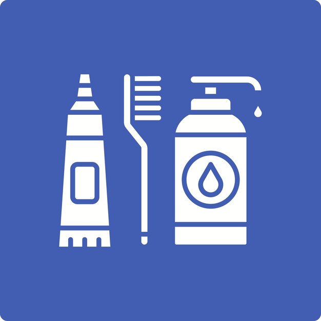 El icono de los artículos de baño