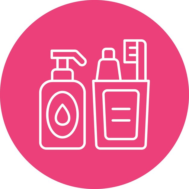 El icono de los artículos de baño
