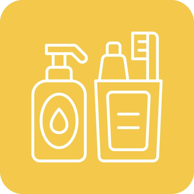 El icono de los artículos de baño