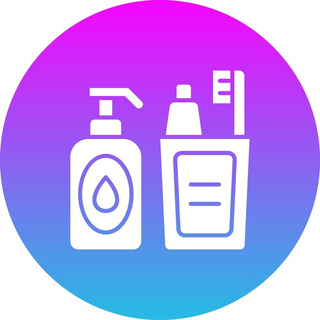 El icono de los artículos de baño