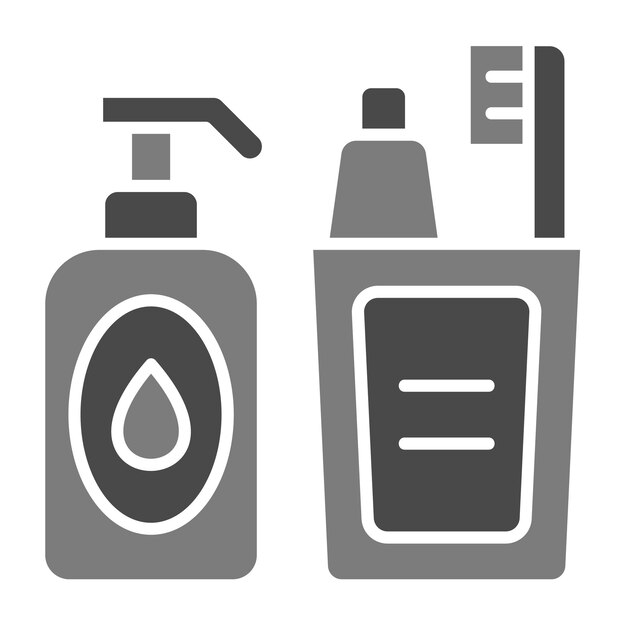 El icono de los artículos de baño