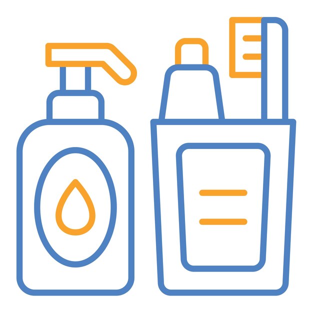 El icono de los artículos de baño