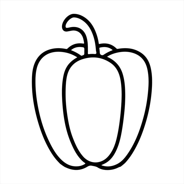 El icono artístico de la línea de Bell Pepper