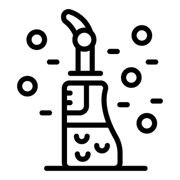 El icono artístico de la línea de desinfectantes para manos