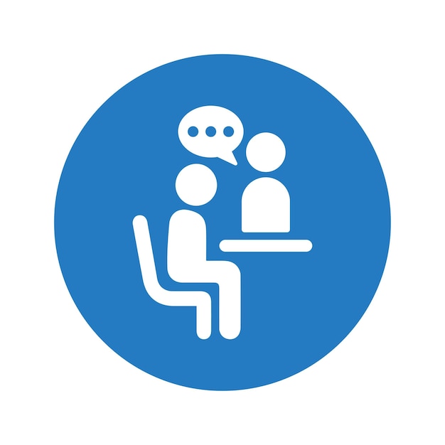 El icono de asesoramiento de comunicación