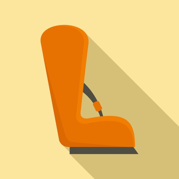 Icono de asiento de bebé de coche de seguridad Ilustración plana del icono de vector de asiento de bebé de coche de seguridad para diseño web