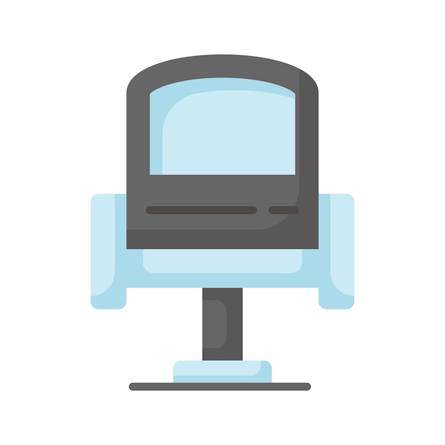 Un icono de un asiento de cine en estilo de moda aislado sobre un fondo blanco