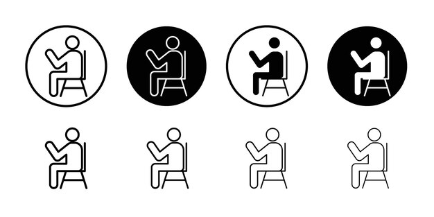 Icono de asiento logotipo lineal aislado