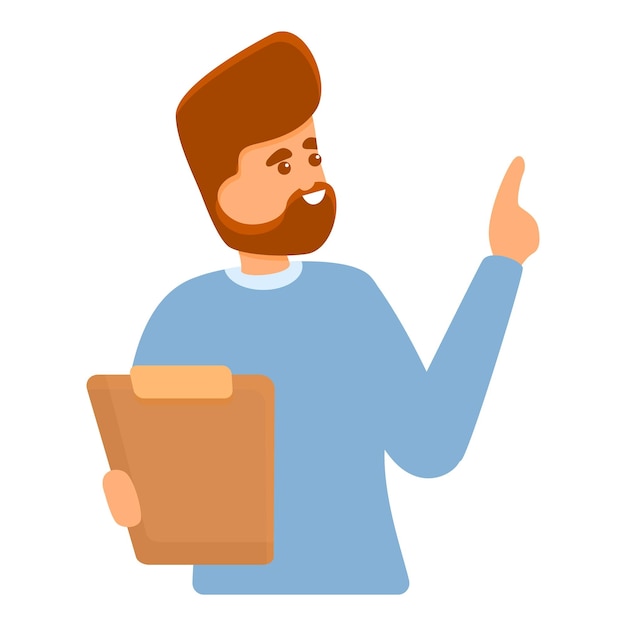 Icono de asistente personal Caricatura de icono de vector de asistente personal para diseño web aislado sobre fondo blanco