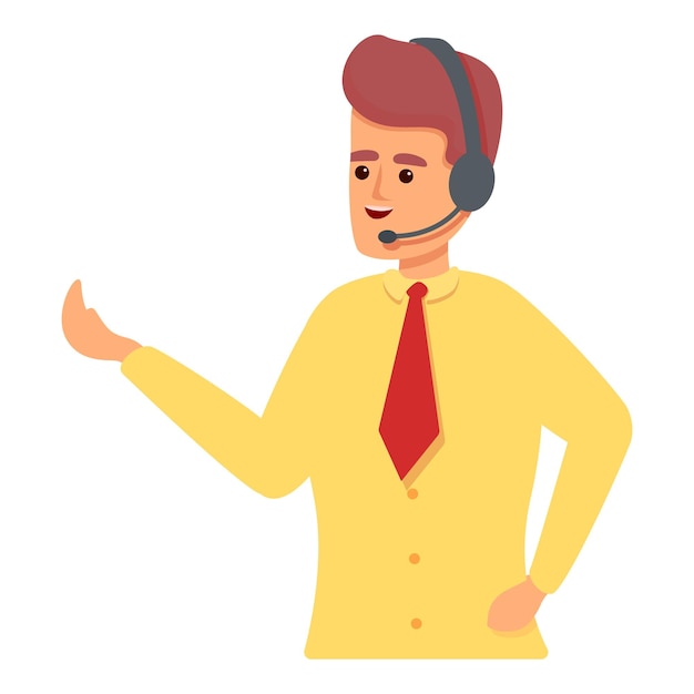 Icono de asistente personal de la empresa Caricatura de icono de vector de asistente personal de la empresa para diseño web aislado sobre fondo blanco