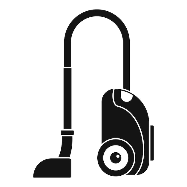 Icono de la aspiradora de la casa Ilustración simple del ícono vectorial de la aspirador de la casa para el diseño web aislado en fondo blanco